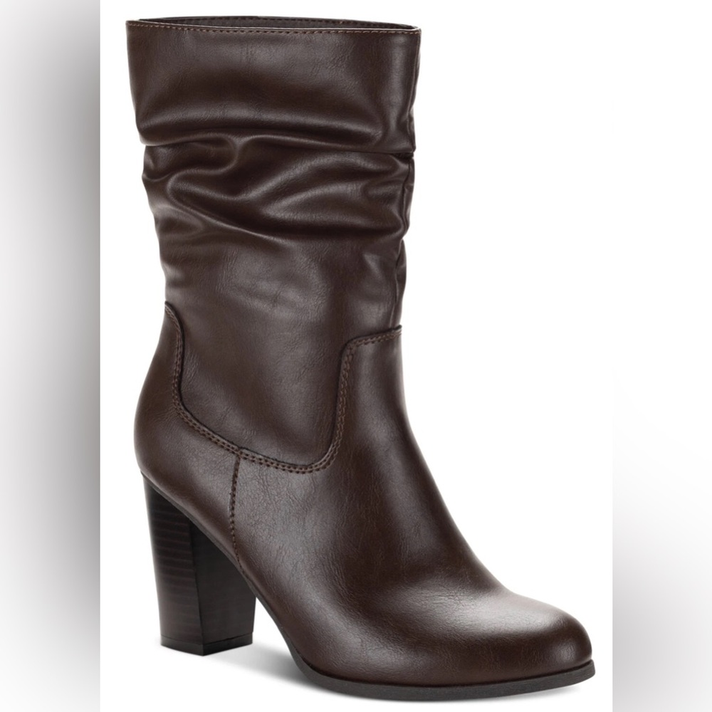 Style & Co Women's Saraa Slouch Mid-Shaft Boots CHOC SM New